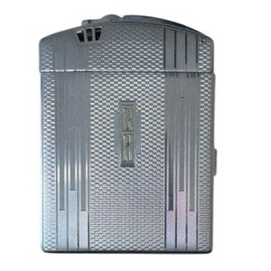 Vintage Ronson Supercase Cigarette Cigar Lighter Case Holder Silver 3 x 4-1/4"